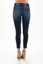 Load image into Gallery viewer, KanCan Mid-Rise Skinny Jeans with Ankle Zipper & Fringe Hem