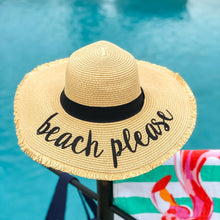 Load image into Gallery viewer, Beach Please Floppy Hat with UPF 50+