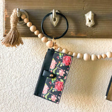 Load image into Gallery viewer, Bangle Wristlet - Floral Black