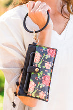 Load image into Gallery viewer, Bangle Wristlet - Floral Black