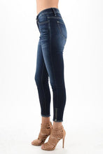 Load image into Gallery viewer, KanCan Mid-Rise Skinny Jeans with Ankle Zipper &amp; Fringe Hem