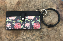 Load image into Gallery viewer, Bangle Wristlet - Floral Black
