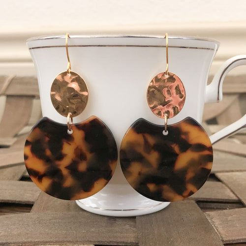 Sydney Tortoise Shell Drop Earrings