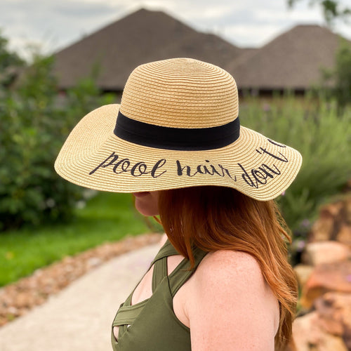Pool Hair Floppy Hat with UPF 50+
