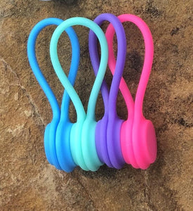 Magnetic Twist Ties/Cable Organizers/Hooks - Set of 4