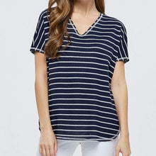 Load image into Gallery viewer, Laura Striped Waffle Knit Top